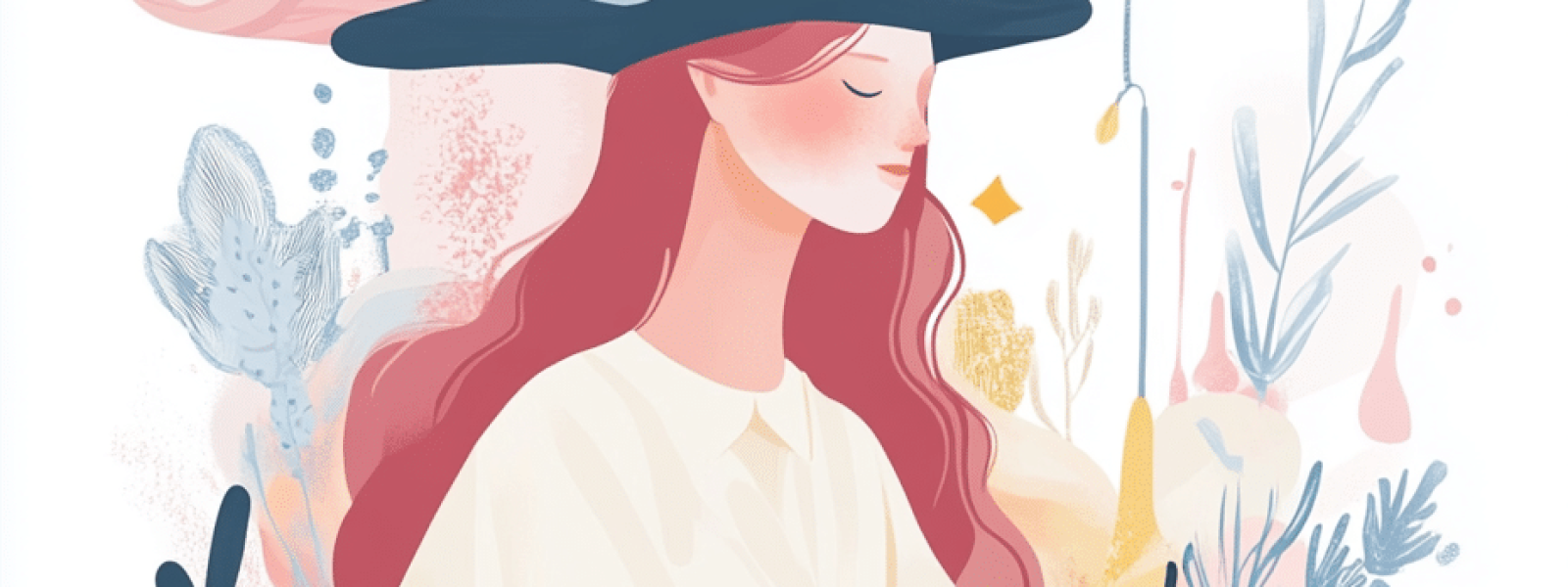 vlanila_flat_illustration_woman_pastel_colors_surrounding_surrr_bce27d4f-9a7e-4868-8a0e-3956ad736517